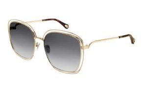 Chloe CH0077SK gold metal oversized sunglasses