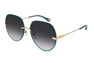 Chloe CH0135S gold rimless sunglasses