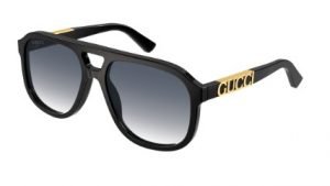 Gucci GG1188S black pilot shape sunglasses