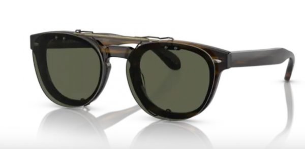 Oliver Peoples Sheldrake Clip On OV5036C - Antique Gold/G15 Polarised 53299A