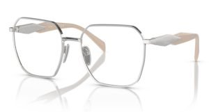 Prada PR 56ZV 1BC1O1 silver metal glasses