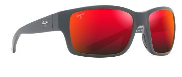 Maui Jim Mangroves 604 - Black Matte/Hawaii Lava Red Mirror RM604-02A