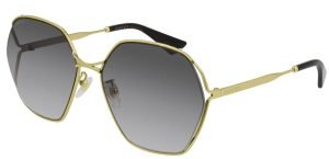 Gucci GG0818SA 001 gold grey sunglasses