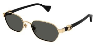 Gucci GG1593S 001 black metal sunglasses