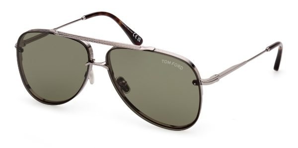 Tom Ford Leon TF1071 - Ruthenium/Green 14N