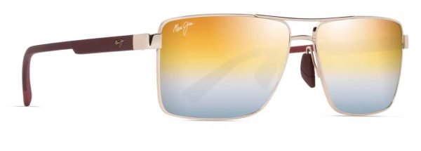 Maui Jim Piha 621 - Gold Burgundy/Gold Silver Mirror DGS621-16