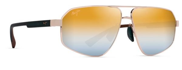 Maui Jim Keawawa 620 - Gold Green/Gold Silver Mirror DGS620-16