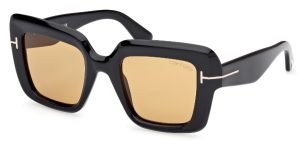 Tom Ford Esme FT1157 01E black yellow tint sunglasses