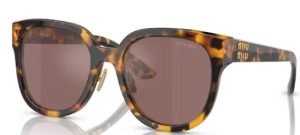 Miu Miu MU 01ZS VAU70D honey havana sunglasses