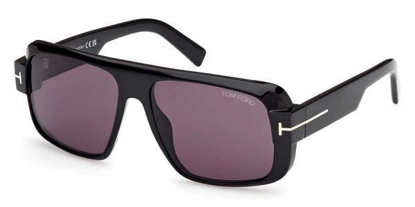 Tom Ford TF1101 Turner - 01A - Shiny Black/Smoke