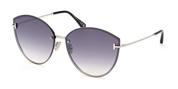 Tom Ford TF1106 Evangeline - 16C - Shiny Palladium/Smoke Mirror