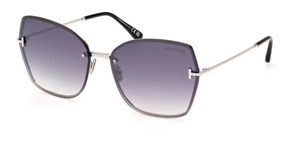 Tom Ford TF1107 Nickie-02 - 16C - Shiny Palladium/Smoke Mirror