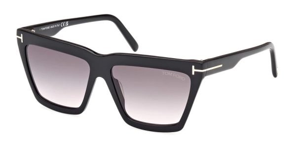 Tom Ford TF1110 Eden - 01B - Shiny Black/Gradient Smoke