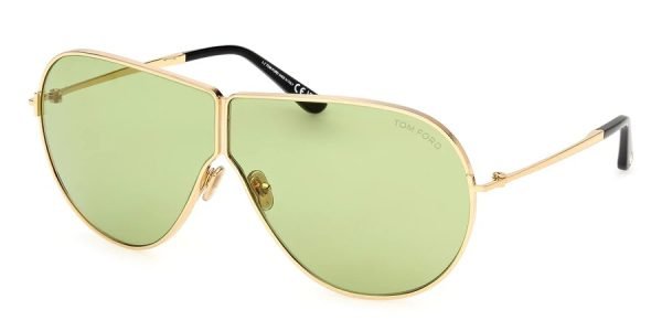 Tom Ford TF1158 Keating - 30N - Shiny Deep Gold/Green