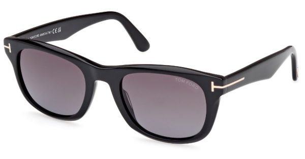 Tom Ford TF1076 Kendal - 01B Shiny Black / Gradient Smoke