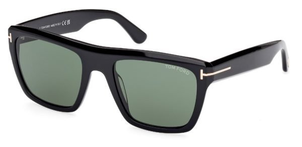 Tom Ford TF1077 Alberto - 01N Shiny Black / Green