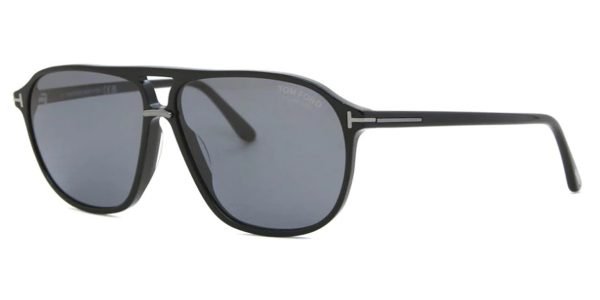 Tom Ford TF1026-N Bruce - 01D Shiny Black / Smoke Polarized