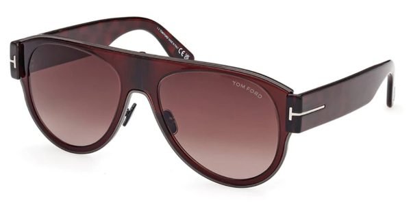 Tom Ford TF1074 Lyle-02 - 48T Shiny Dark Brown Dark Havana / Gradient Brown