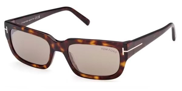 Tom Ford TF1075 Ezra - 52L Dark Havana / Roviex