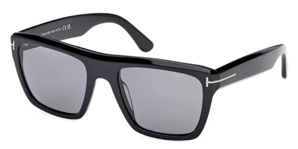 Tom Ford TF1077-N Alberto - 01D Shiny Black / Smoke Polarized