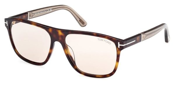 Tom Ford TF1081 Frances - 52E Dark Havana Shiny Beige / Brown