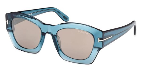 Tom Ford TF1083 Guilliana - 90L Shiny Blue / Roviex Mirror