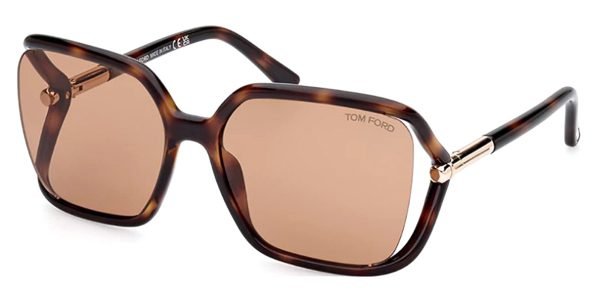 Tom Ford TF1089 Solange-02 - 52E Dark Havana / Brown