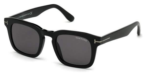 Tom Ford TF0751-N Dax - 01A Shiny Black / Smoke