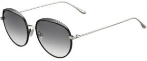 Jimmy choo black metal round sunglasses