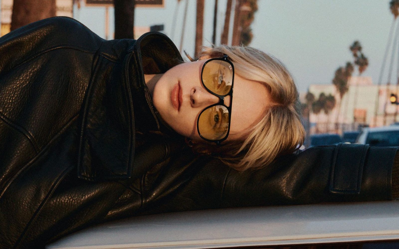 woman wearing designer eyewear
